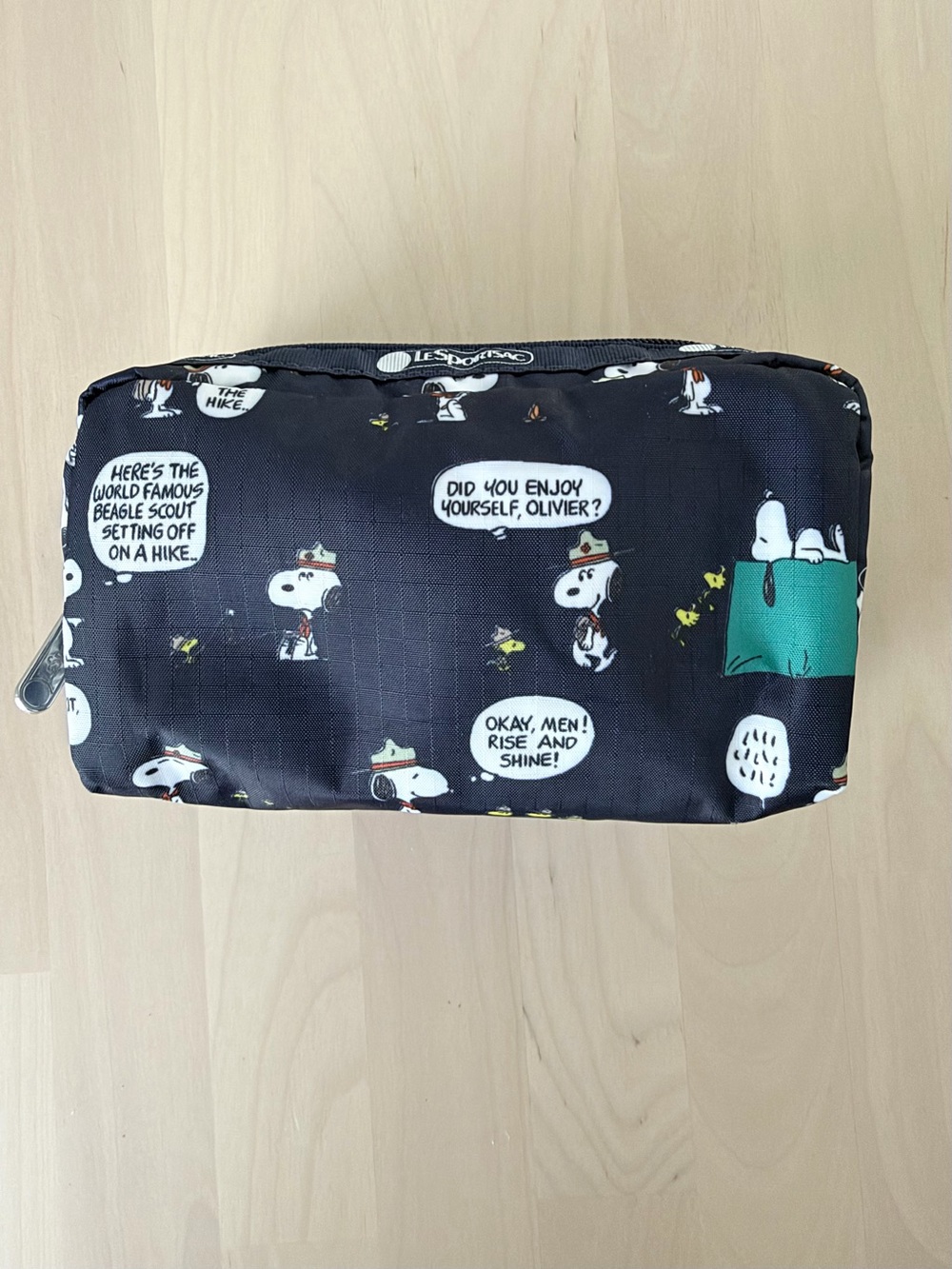 LeSportsac Snoopy Black Nylon cosmetic pouch